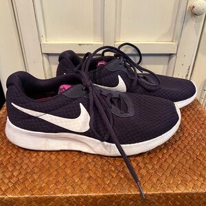 Nike Dark Blue and White Running Shoes